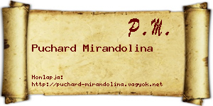Puchard Mirandolina névjegykártya